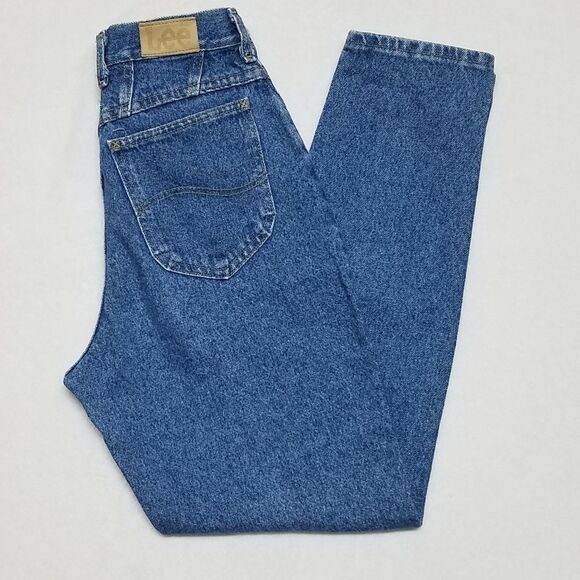 VINTAGE Lee Dark Acid Wash Ultra High Rise Jeans - Picture 3 of 12